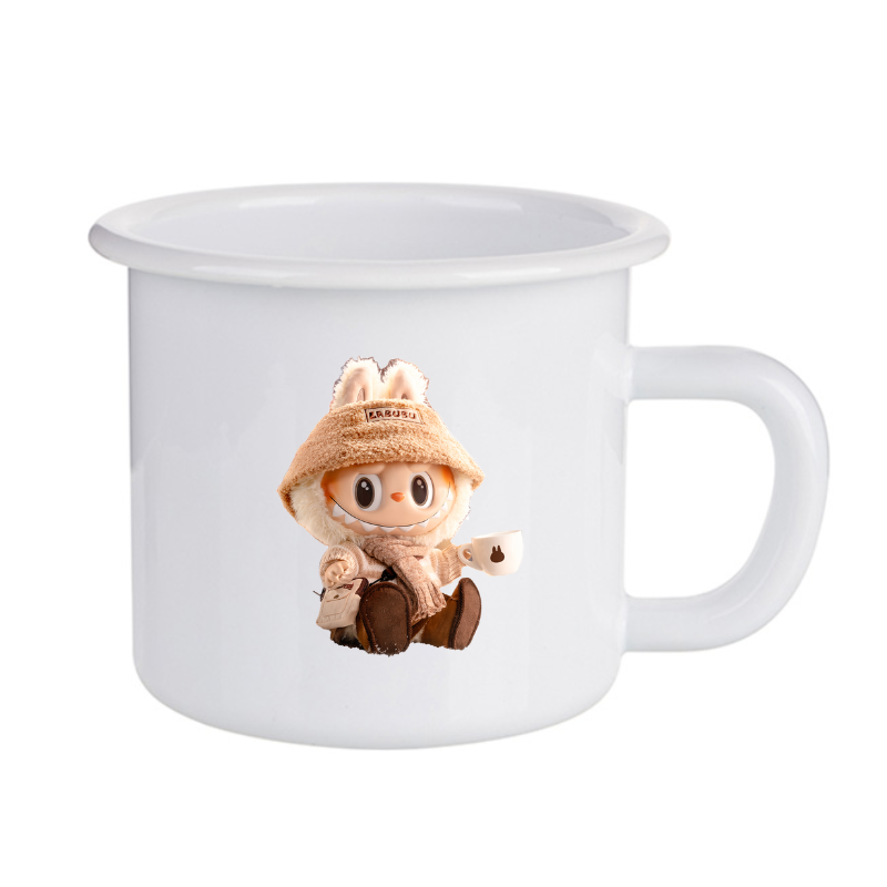 Emaljekopp hvit - stor - Bilde 2