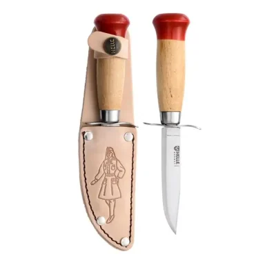 Helle Speider Jente – klassisk speiderkniv med rød tupp