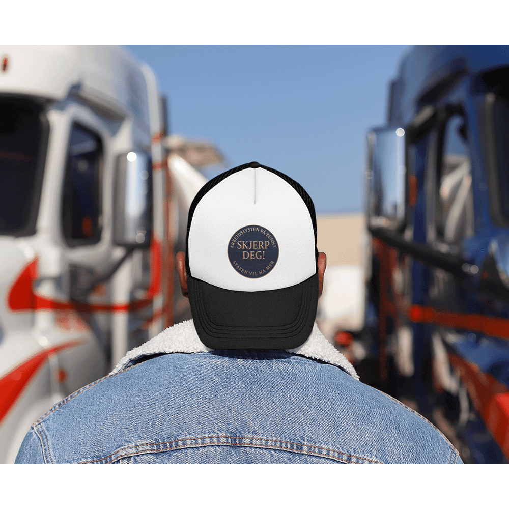 Svart Trucker Caps – “Skjerp deg!” - Bilde 2