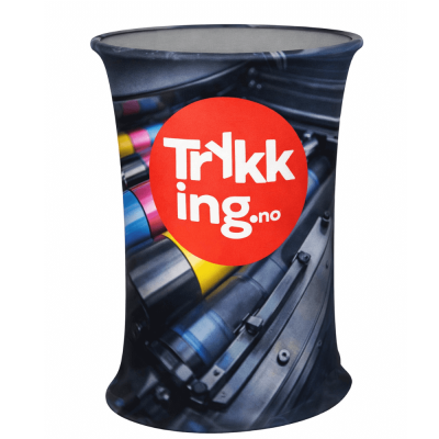 Hydraulisk reklamepult oval med spenningsstoff