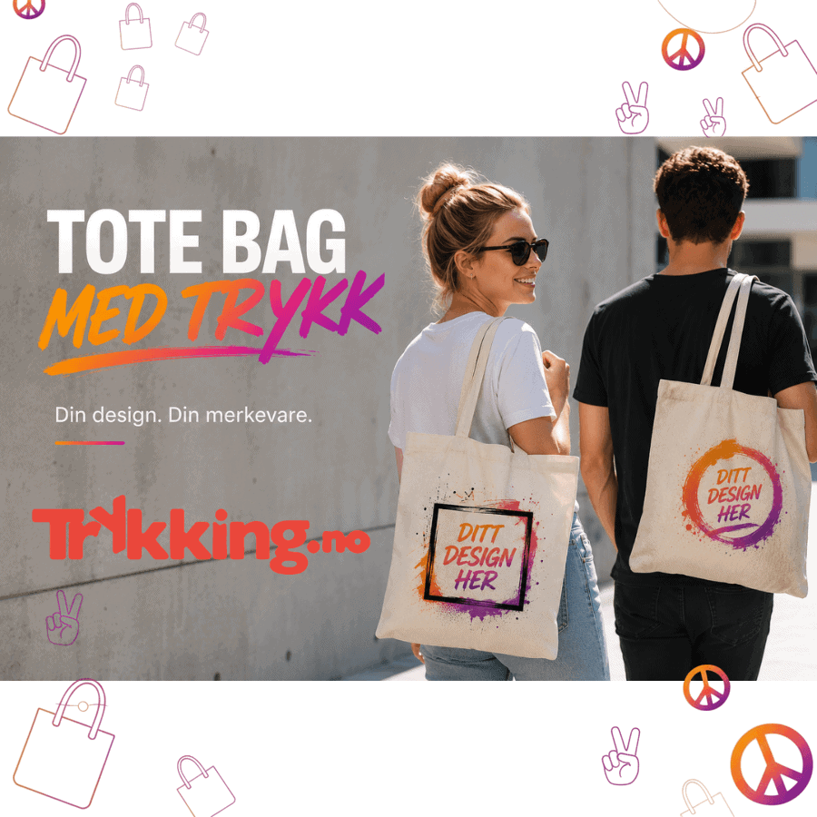 Personer med tote bag med trykk, mote og design.