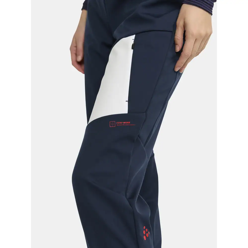 Backcountry Hybrid skibukse dame fra Craft – detalj ved benlomme